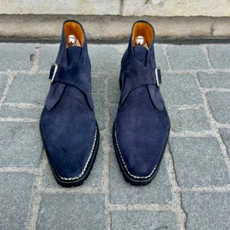 Bontoni Visionario Single Monk Strap in suede, view 3