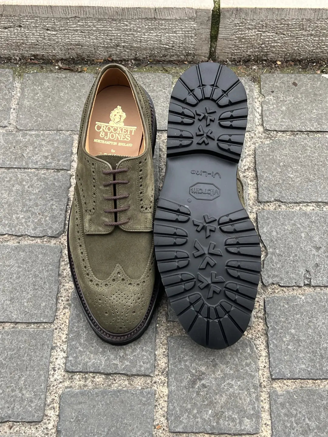 Crockett & Jones Pembroke Brogue Derby in suede, view 4