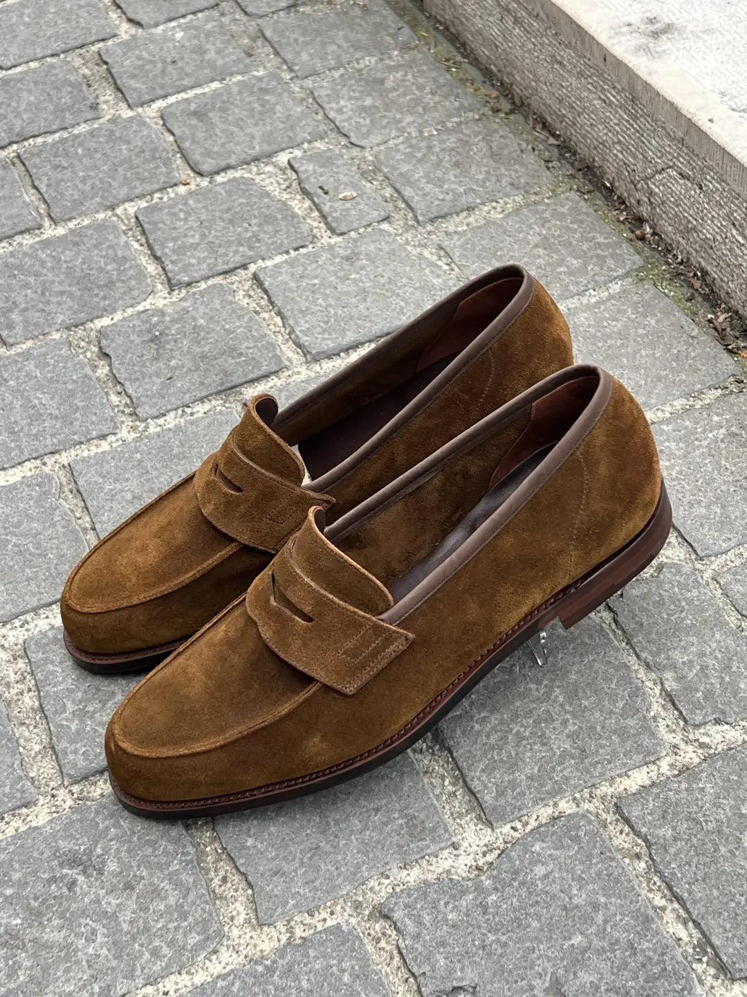 Crockett & Jones Richmond 2 Penny Loafer in suede, view 4