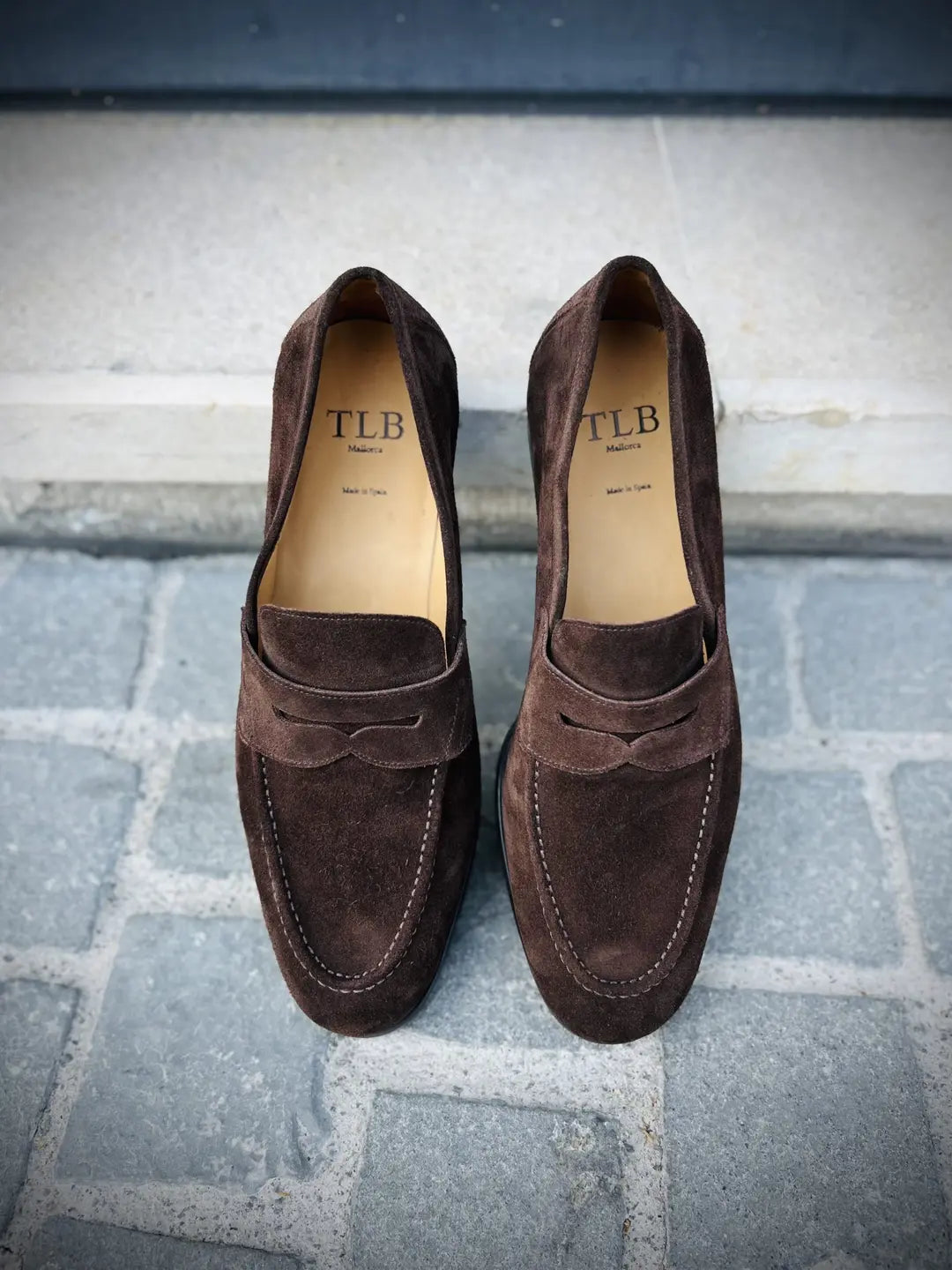 TLB Penny Loafer Dark Brown Suede, view 2