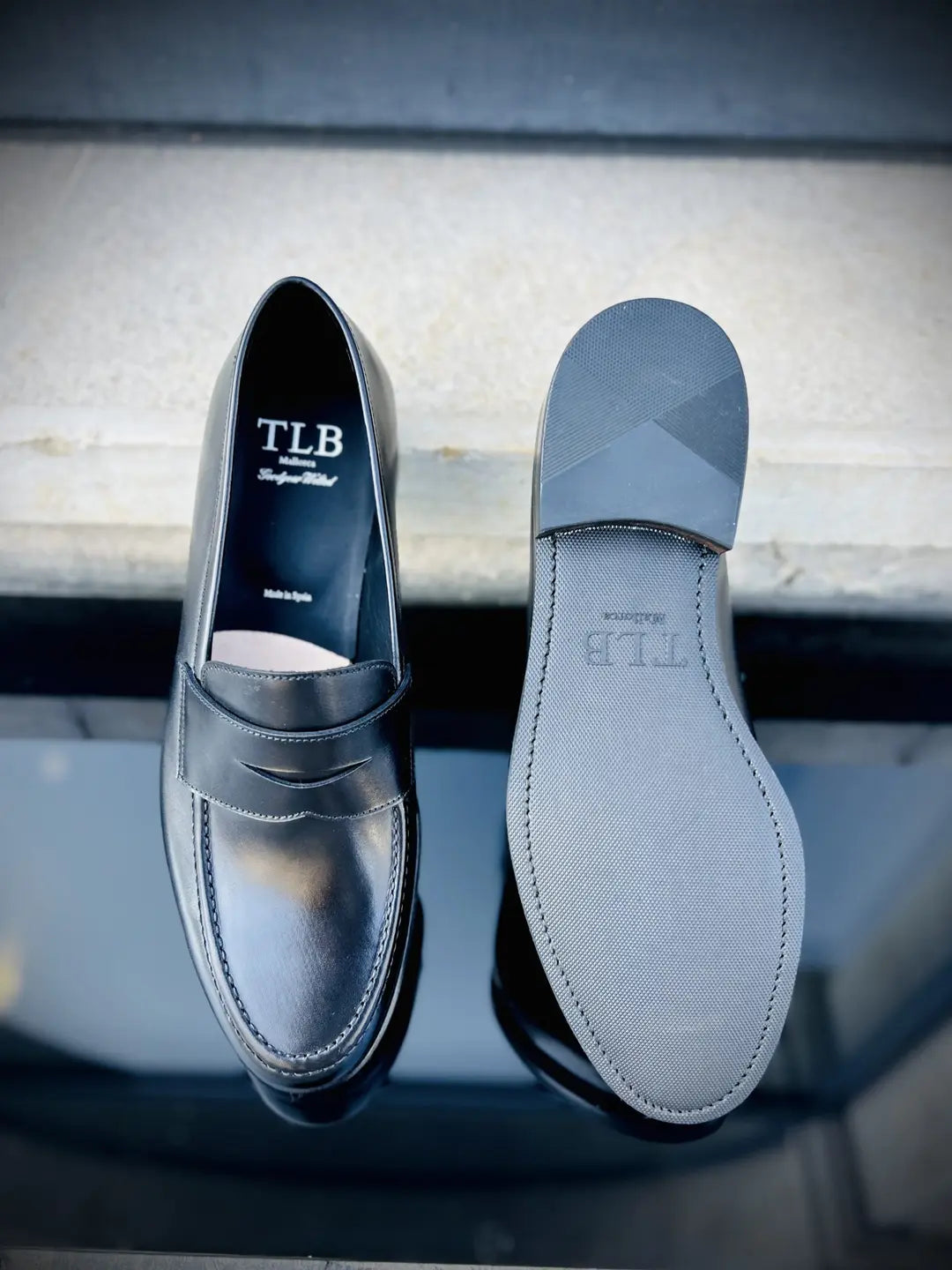 TLB Penny Loafer Black Calf Leather, view 2