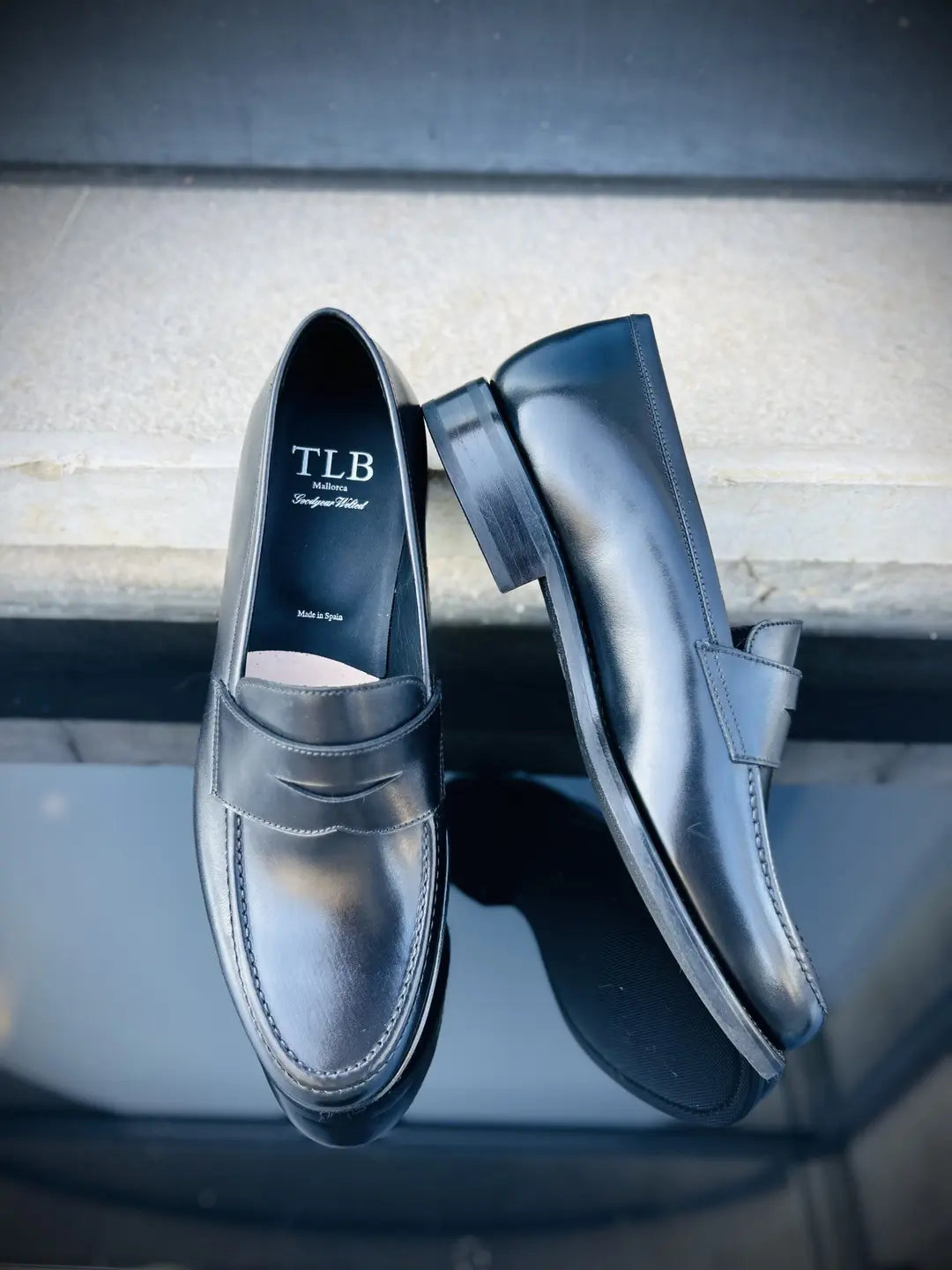 TLB Penny Loafer Black Calf Leather