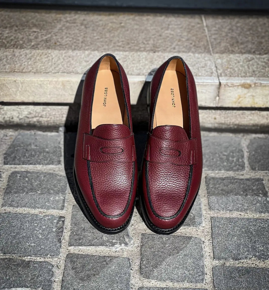John Lobb Lopez Russet Grain Loafer, view 5