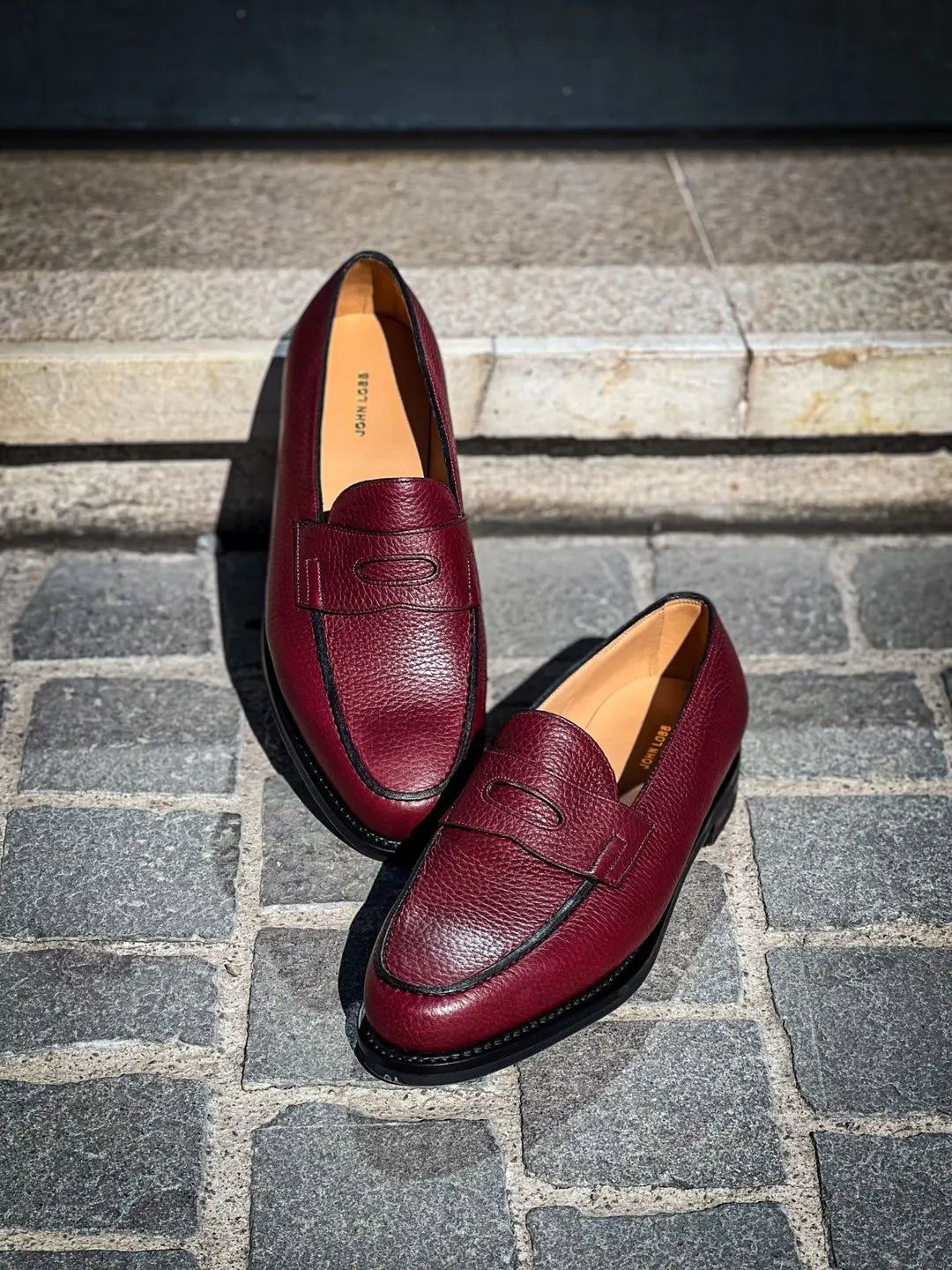 John Lobb Lopez Russet Grain Loafer, view 3