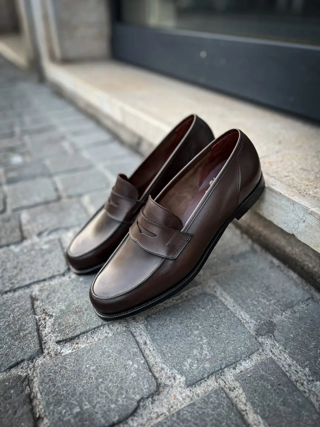 Crockett & Jones Richmond Dark Brown Leather Penny Loafer, view 4