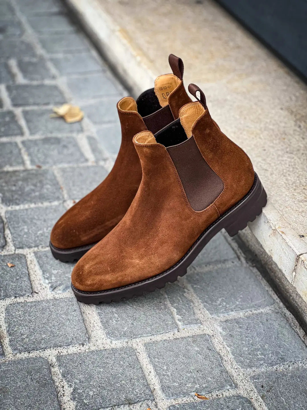 Carlos Santos Chelsea Boot Snuff Suede, view 4