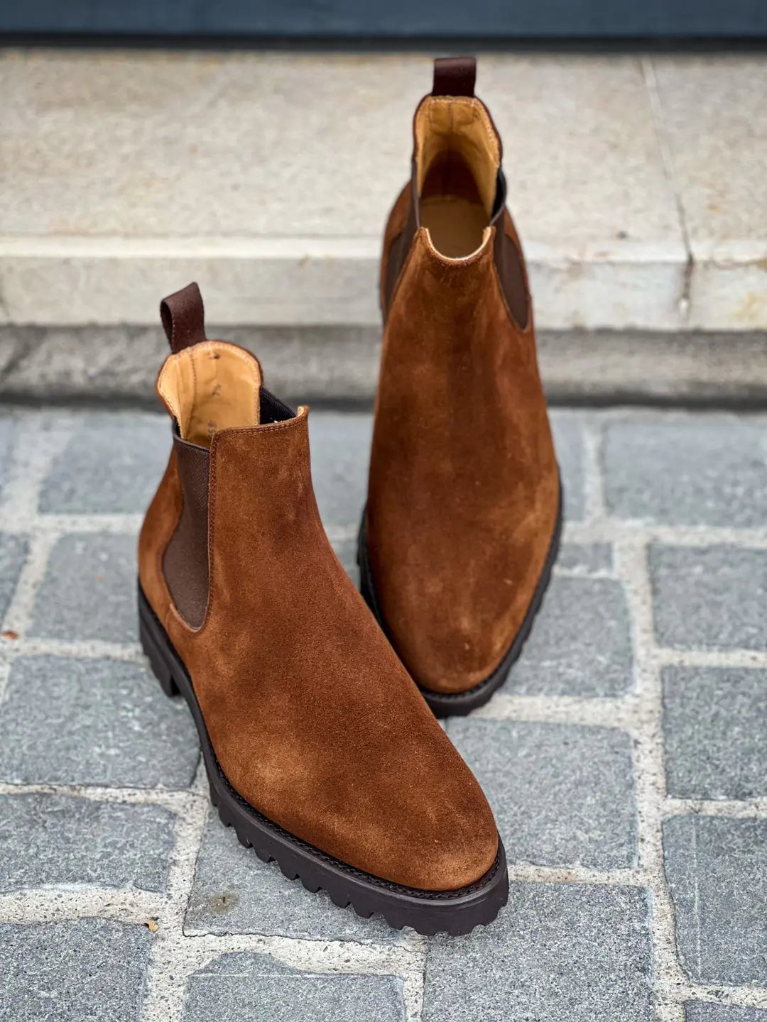 Carlos Santos Chelsea Boot Snuff Suede, view 3
