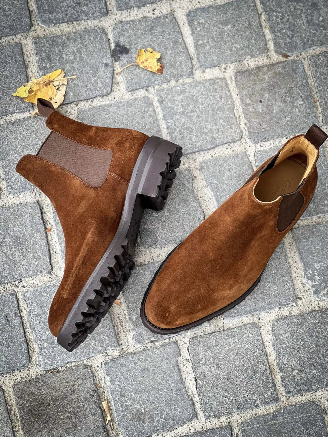 Carlos Santos Chelsea Boot Snuff Suede, view 2