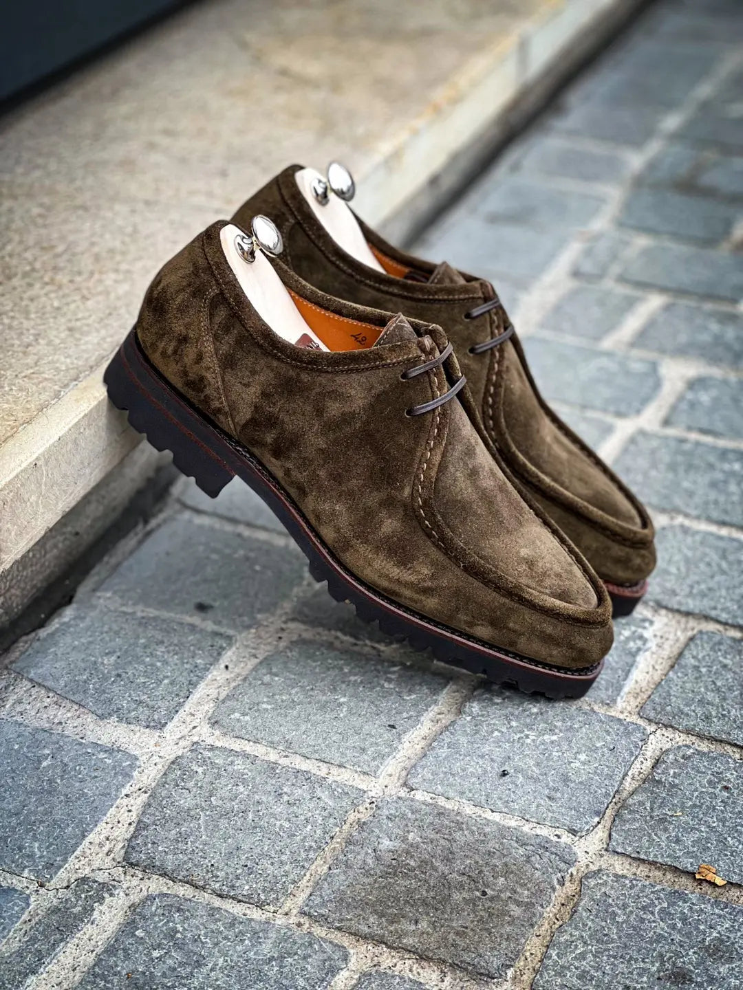 Bontoni Parabontoni Olive Suede Derby