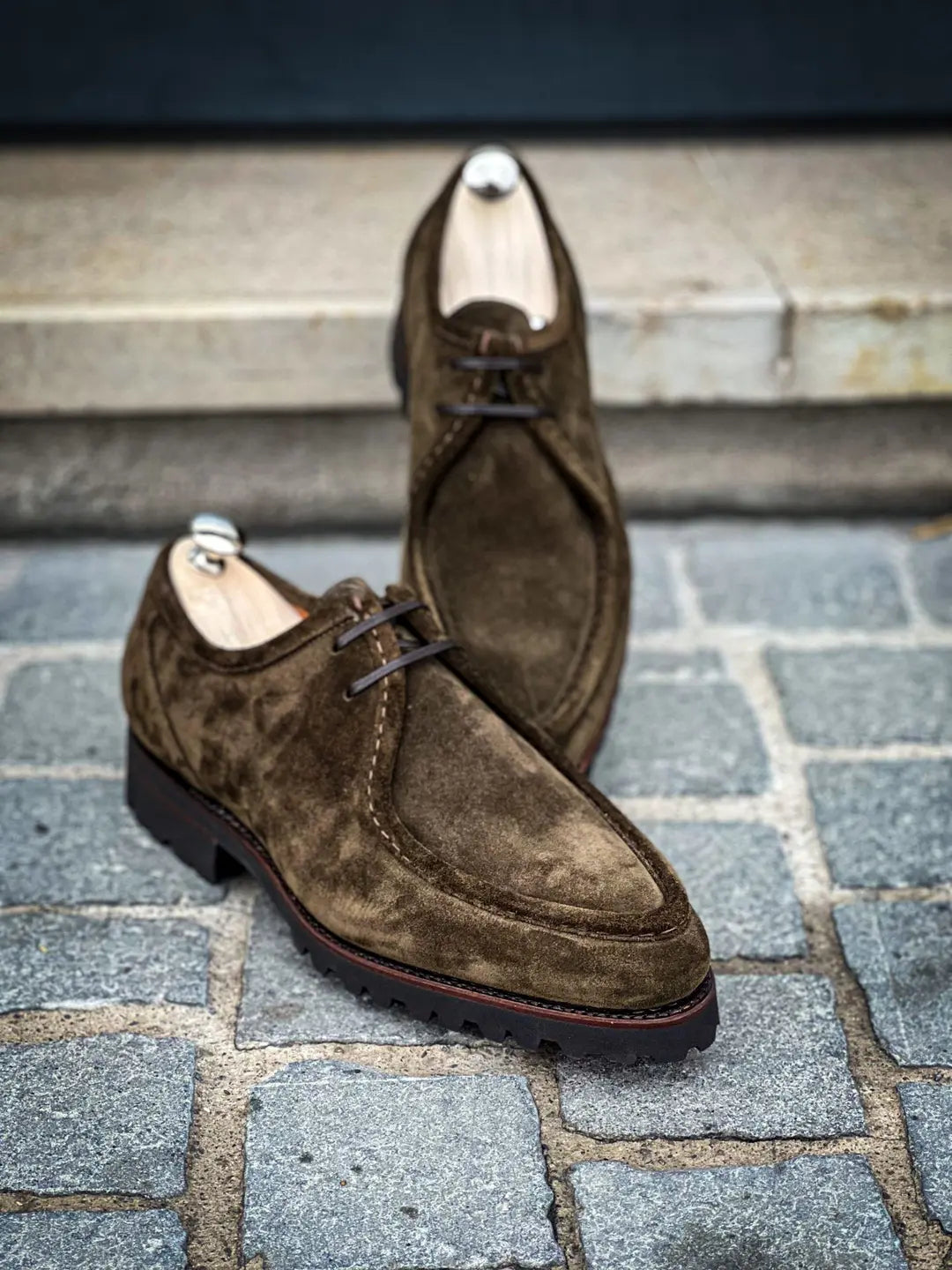Bontoni Parabontoni Olive Suede Derby, view 3