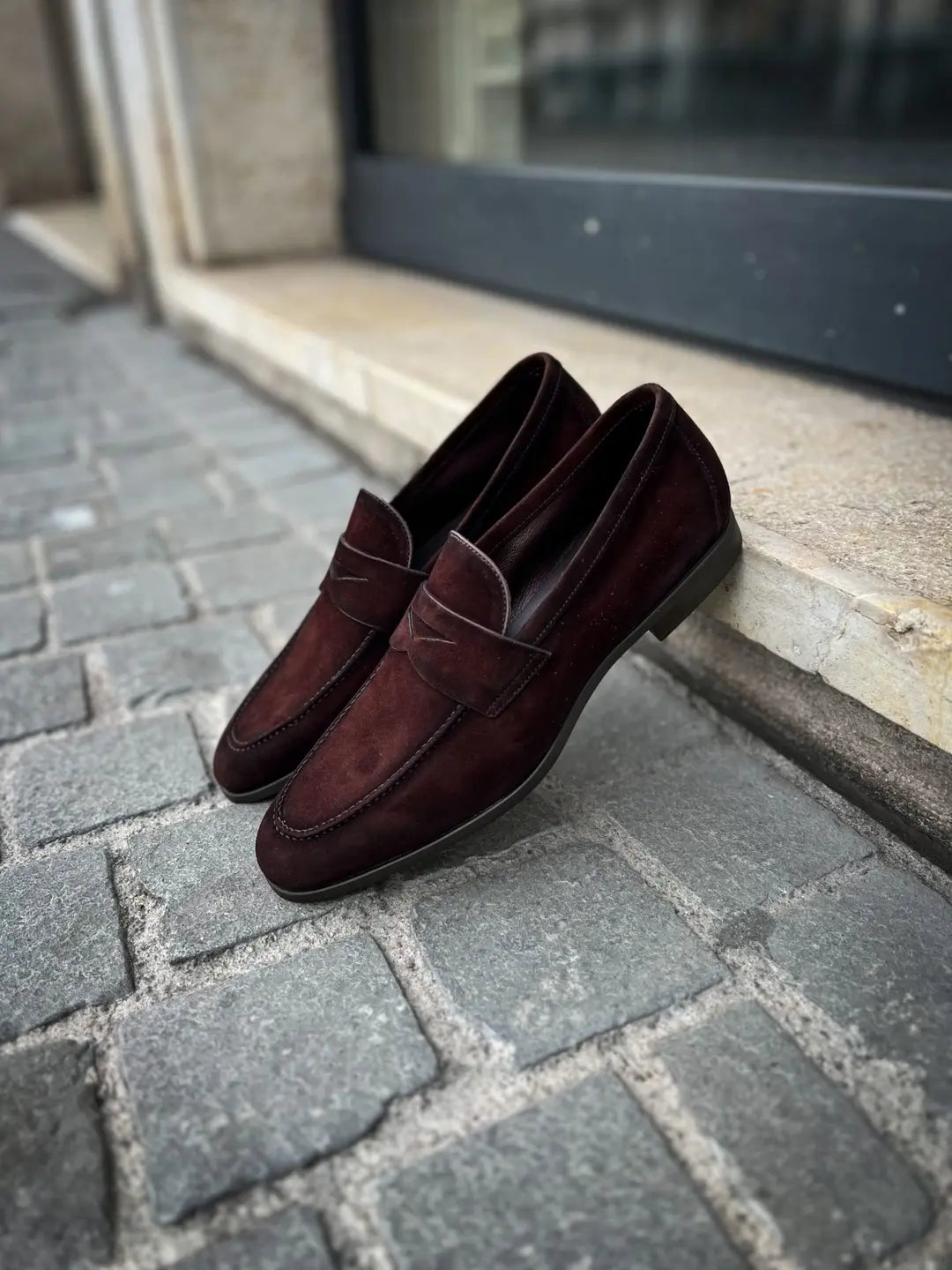Magnanni Moccasin Dark Brown Suede Rubber Sole, view 4