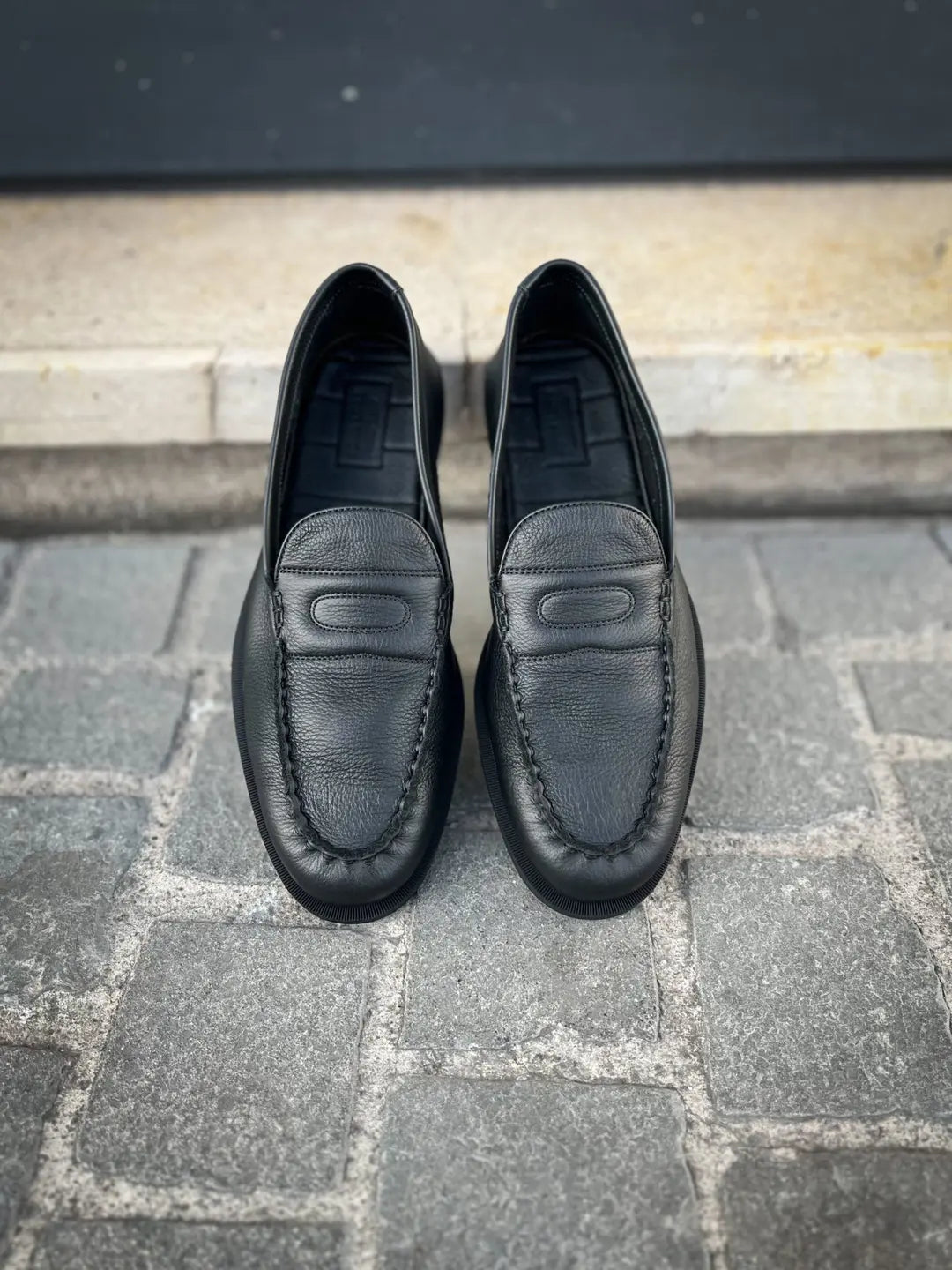 John Lobb Pace Black Grain Loafer, view 5