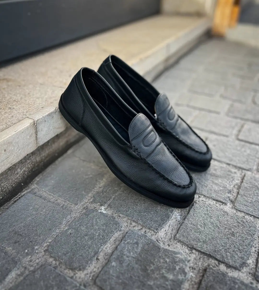 John Lobb Pace Black Grain Loafer
