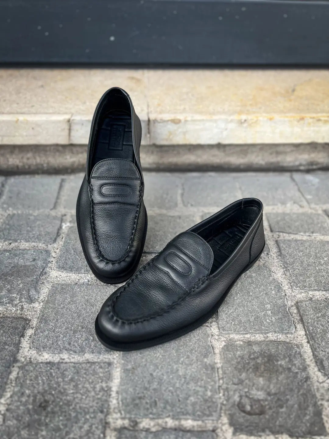 John Lobb Pace Black Grain Loafer, view 3