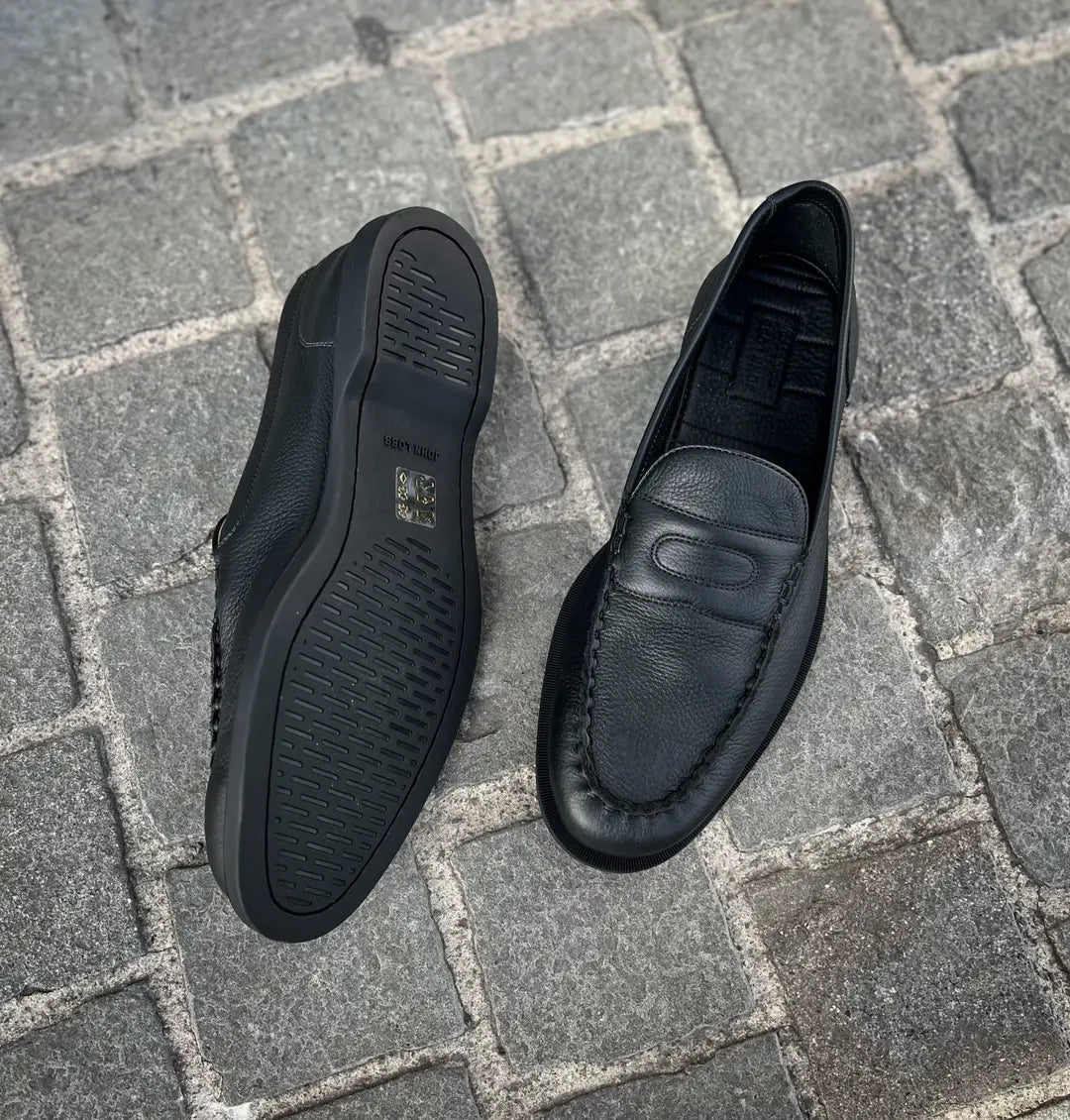 John Lobb Pace Black Grain Loafer, view 2