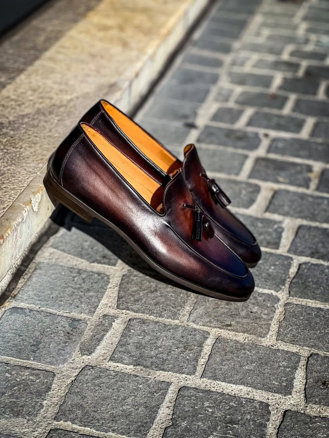 Magnanni Tassel Loafer Dark Brown in calf leather