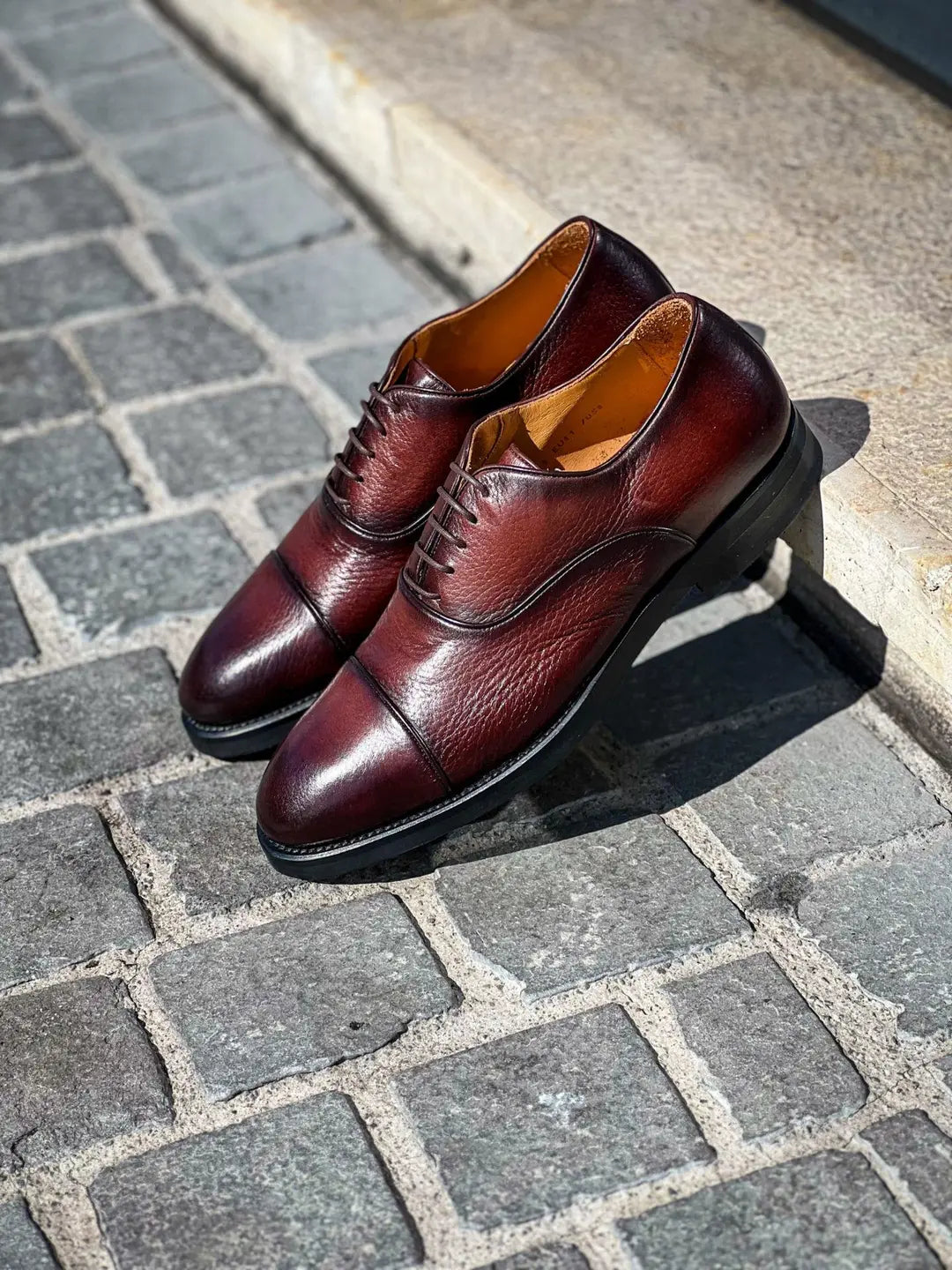 Magnanni Toe Cap Dark Brown Grain Cap Toe Oxford, view 4