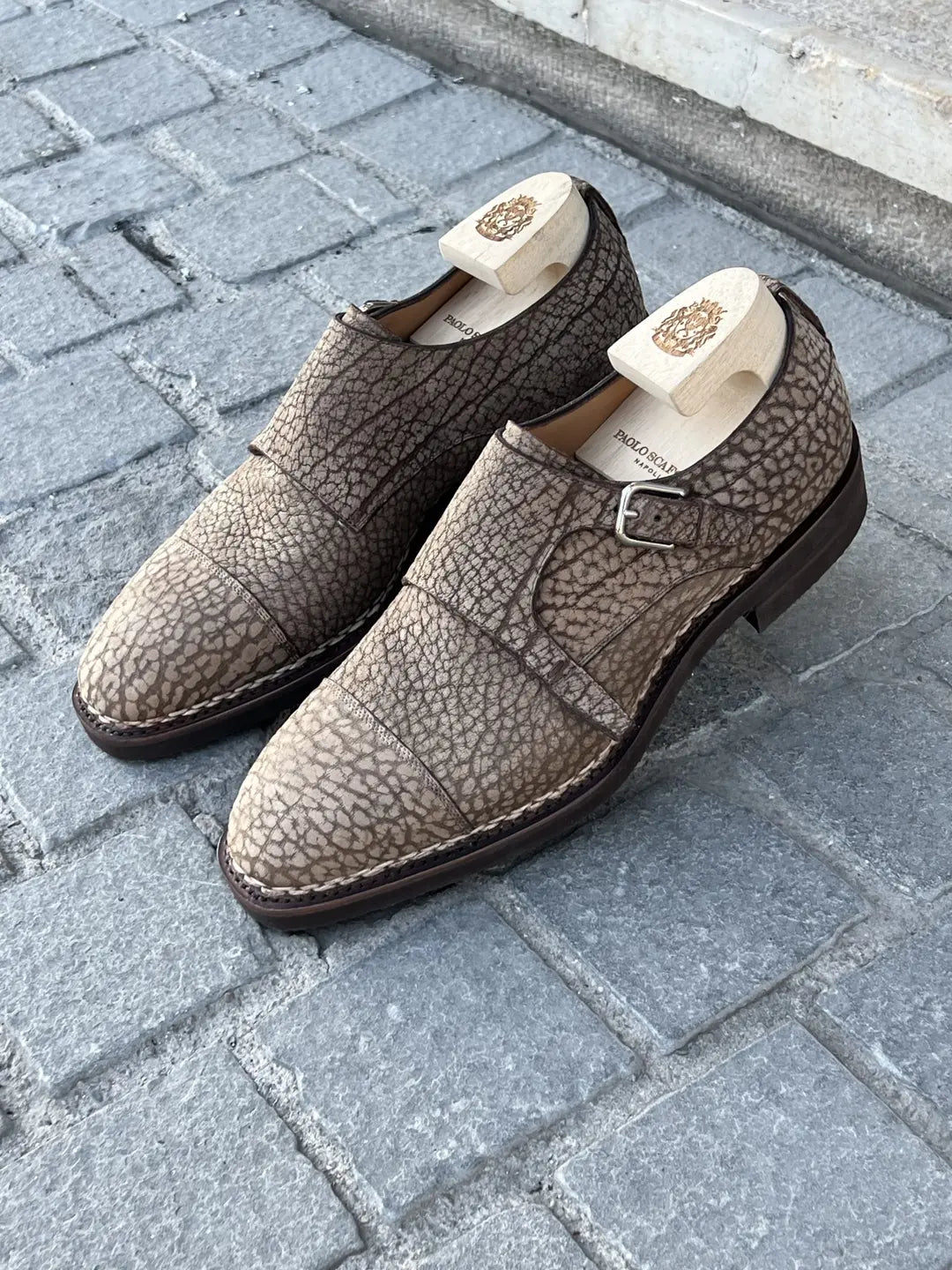Paolo Scafora Buffalo Double Buckle in calf leather, view 3