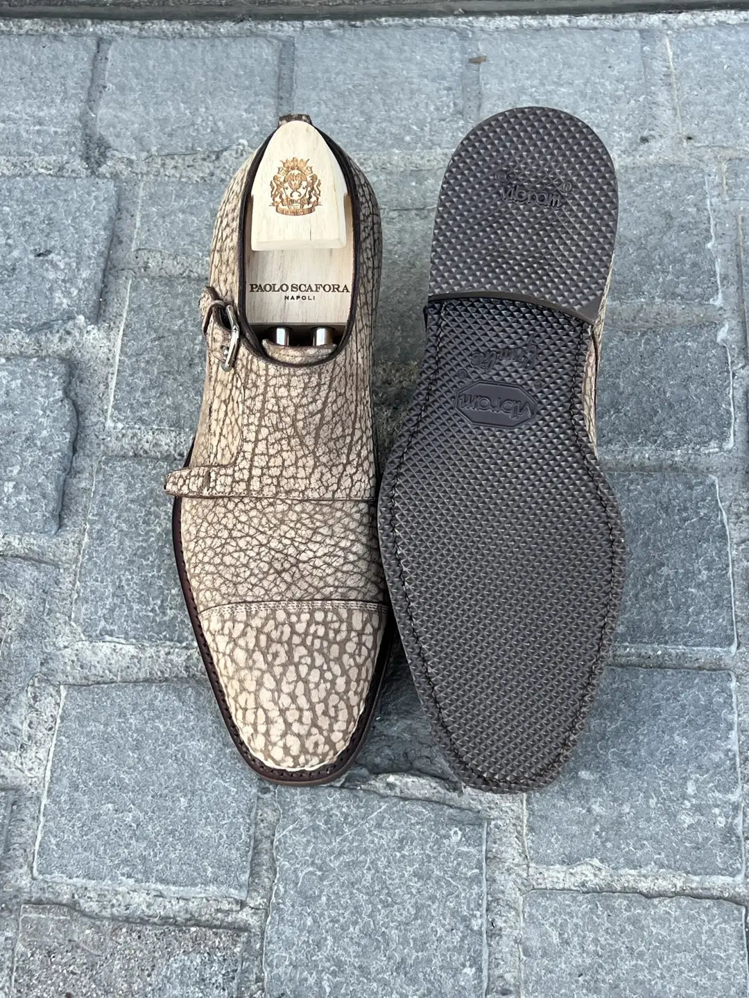Paolo Scafora Buffalo Double Buckle in calf leather, view 5