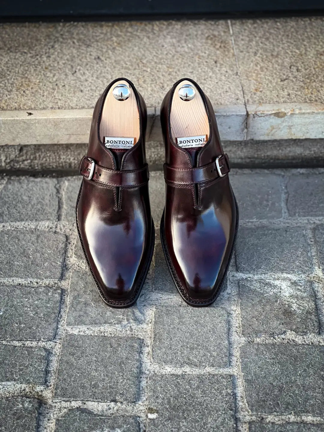 Bontoni Spaccone Monk Burgundy Leather, view 5