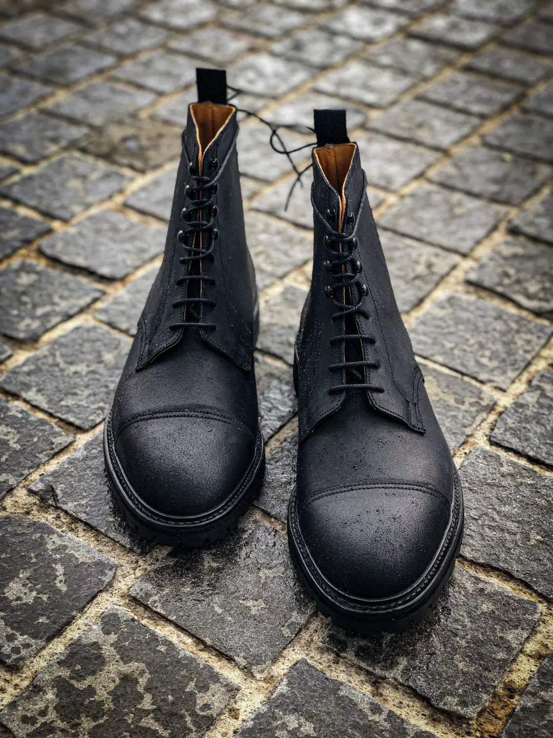 Crockett & Jones Coniston Black Roughout Boot, view 6