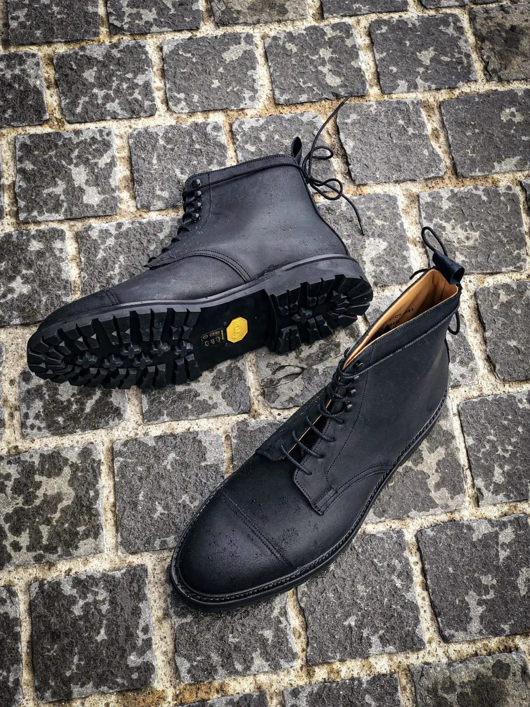 Crockett & Jones Coniston Black Roughout Boot, view 5