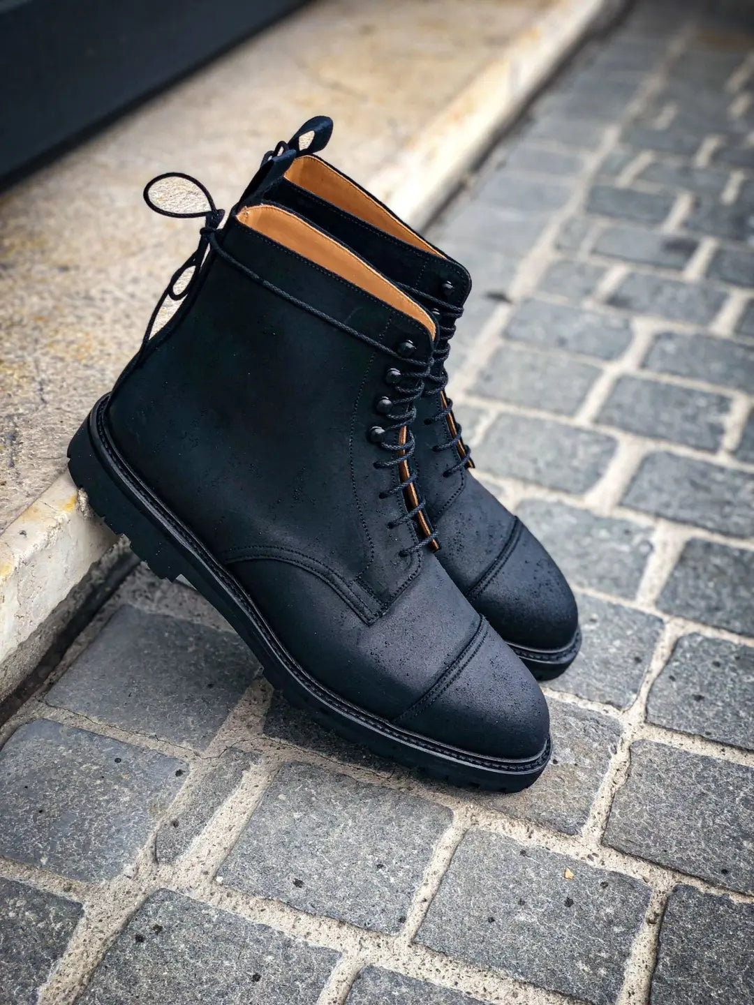 Crockett & Jones Coniston Black Roughout Boot