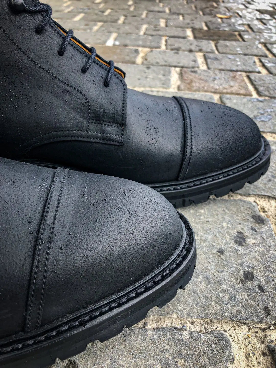 Crockett & Jones Coniston Black Roughout Boot, view 2