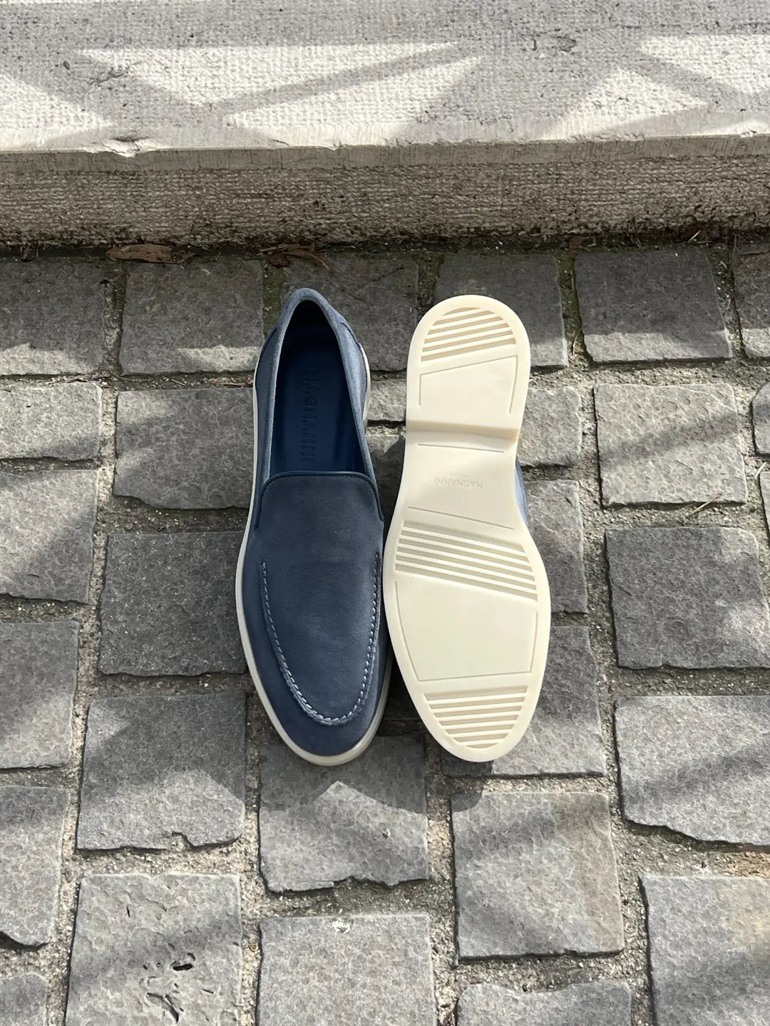 Magnanni Slip On Loafer in suede, view 5