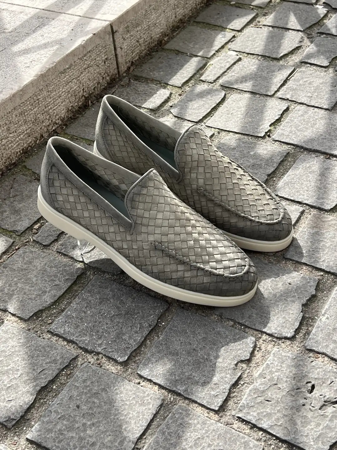 Magnanni Suede Woven Loafer