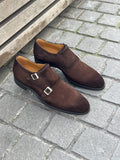 Magnanni Double Buckle in suede