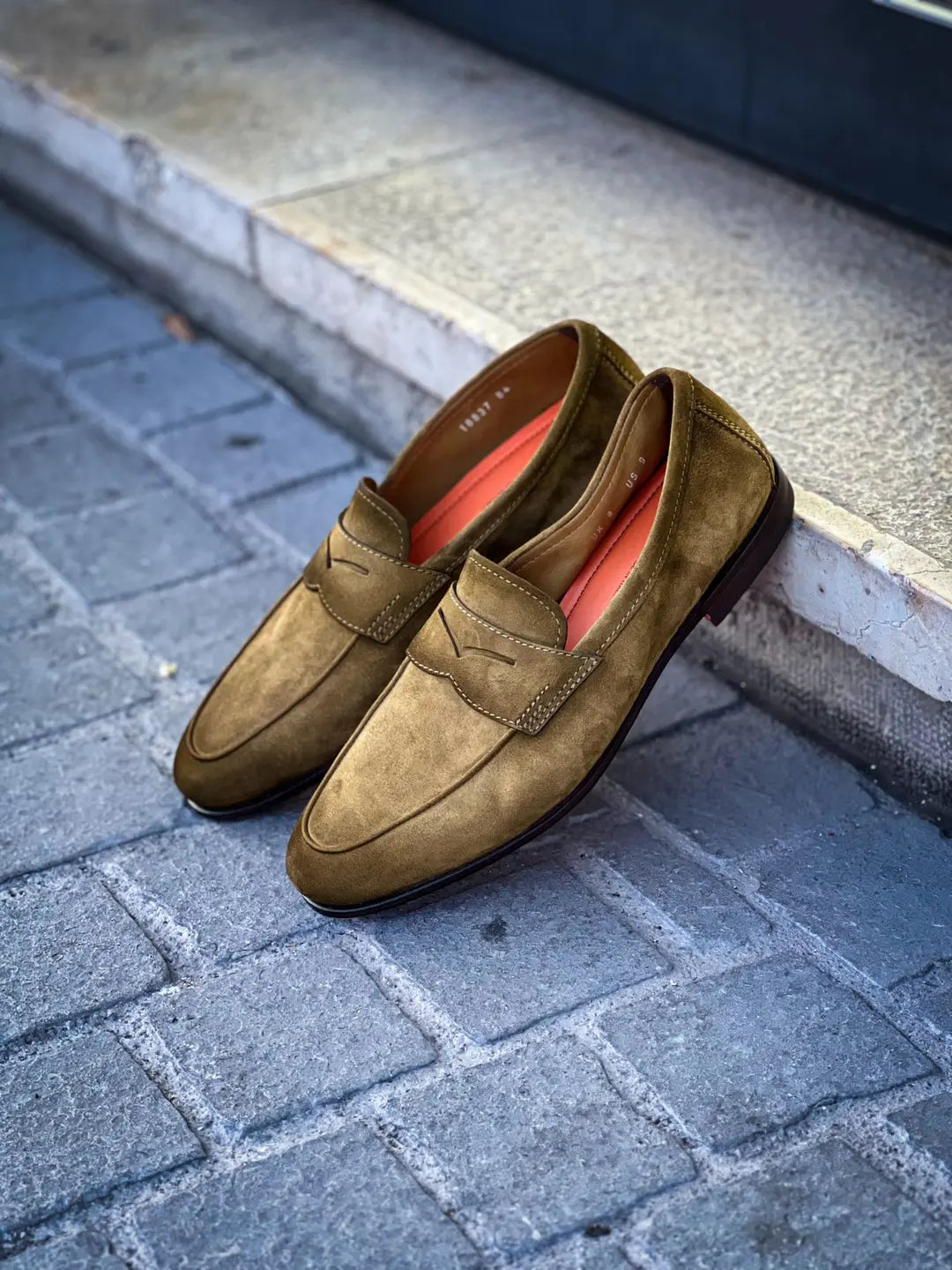 Santoni Mocassin Green Suede, view 4