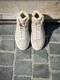 Santoni High Top Sneaker Beige in suede