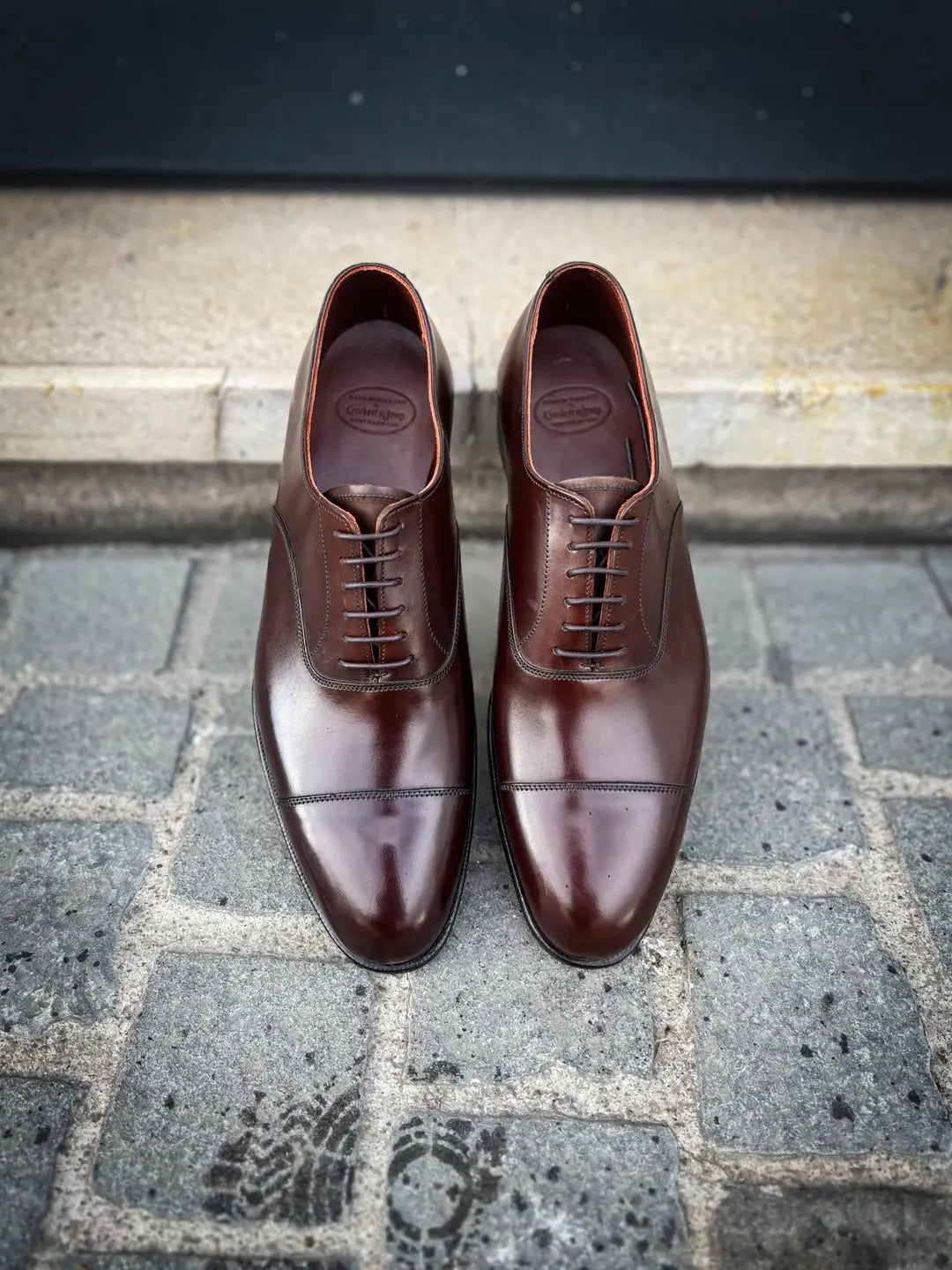 Crockett & Jones Lonsdale Dark Brown Oxford in calf leather, view 4