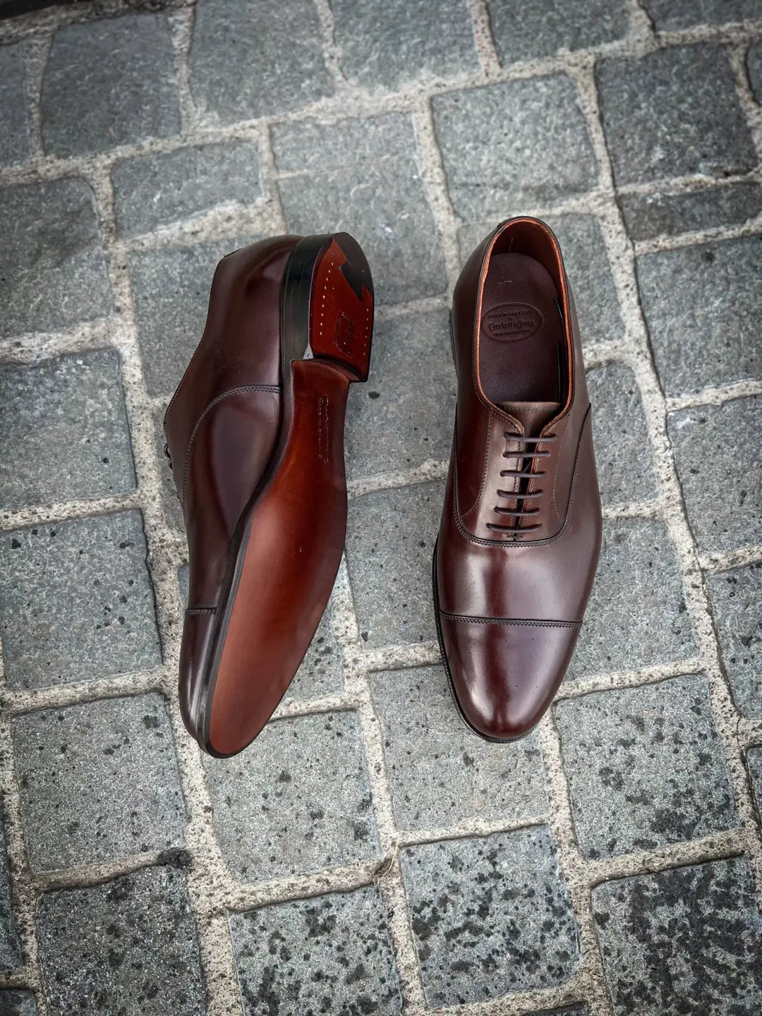 Crockett & Jones Lonsdale Dark Brown Oxford in calf leather, view 5