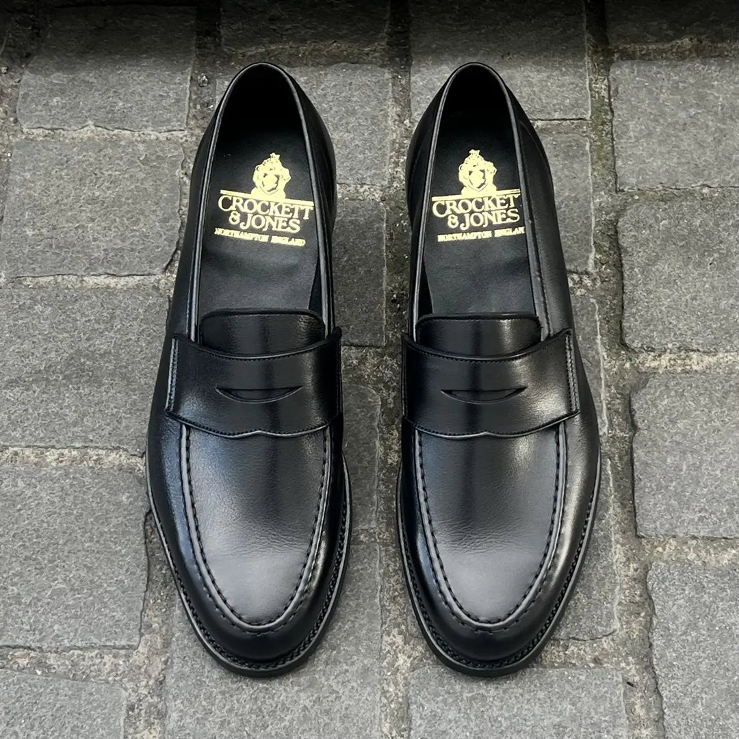 Crockett & Jones Harvard 2 Black Loafer in calf leather, view 5