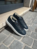 Santoni Trainer Navy Grain