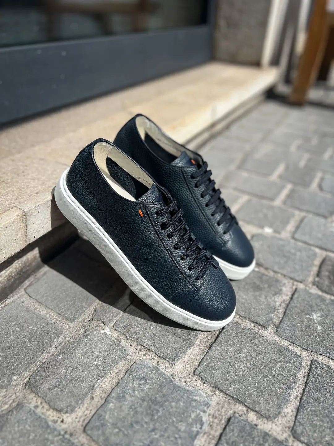 Santoni Trainer Navy Grain