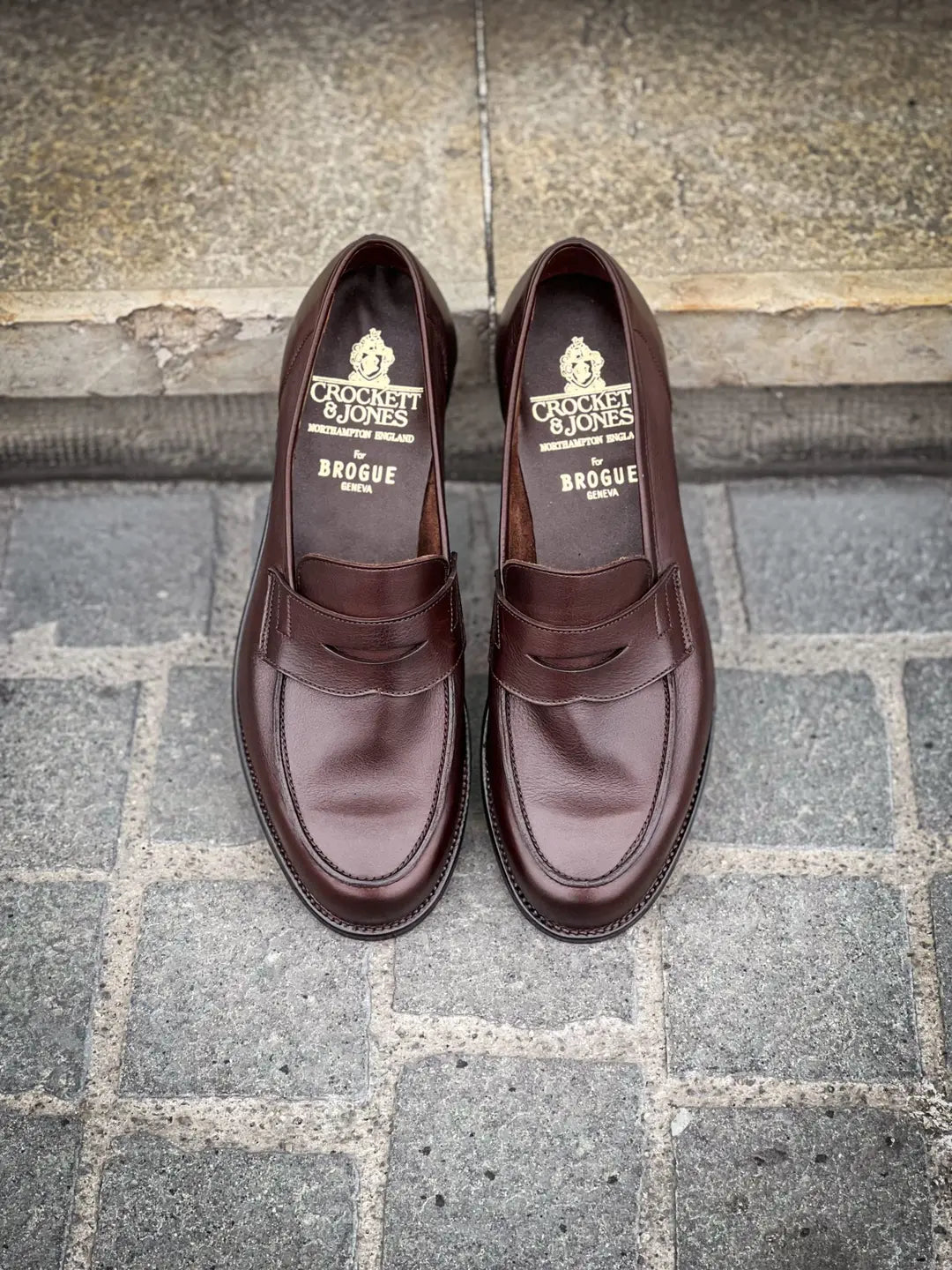 Crockett & Jones Columbia Dark Brown Penny Loafer in calf leather, view 5