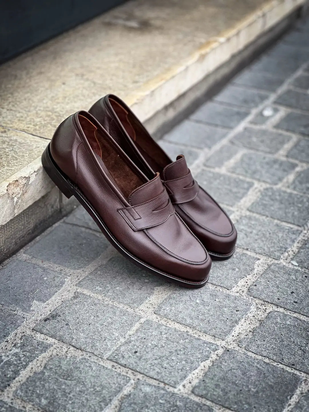 Crockett & Jones Columbia Dark Brown Penny Loafer in calf leather