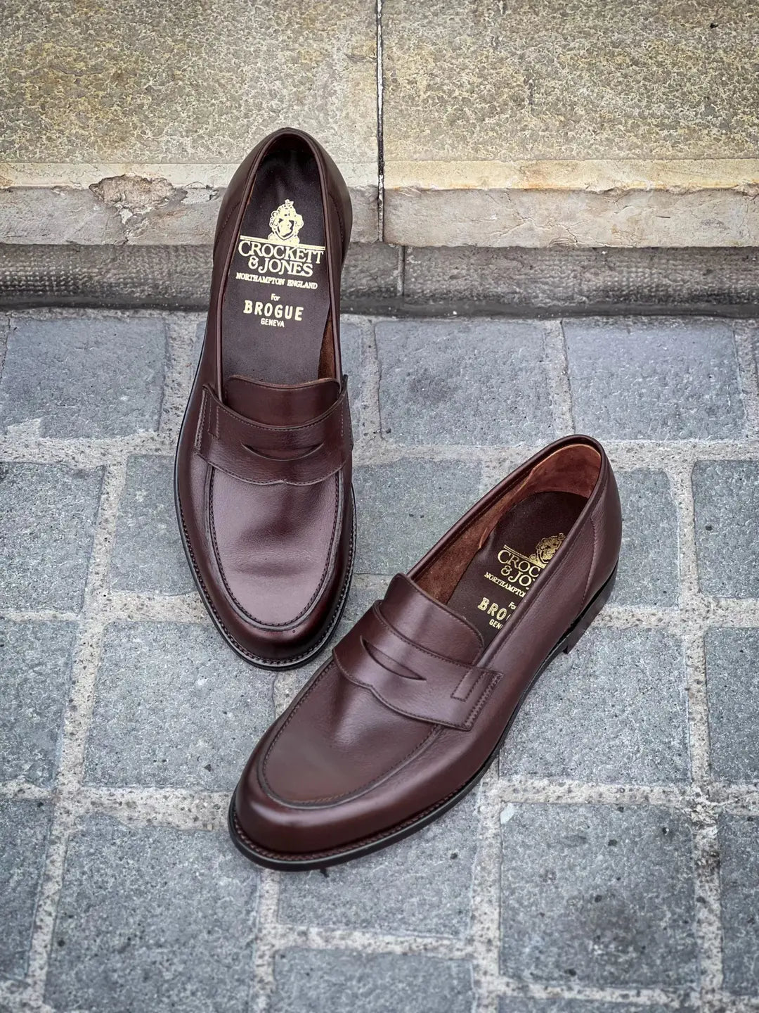 Crockett & Jones Columbia Dark Brown Penny Loafer in calf leather, view 3