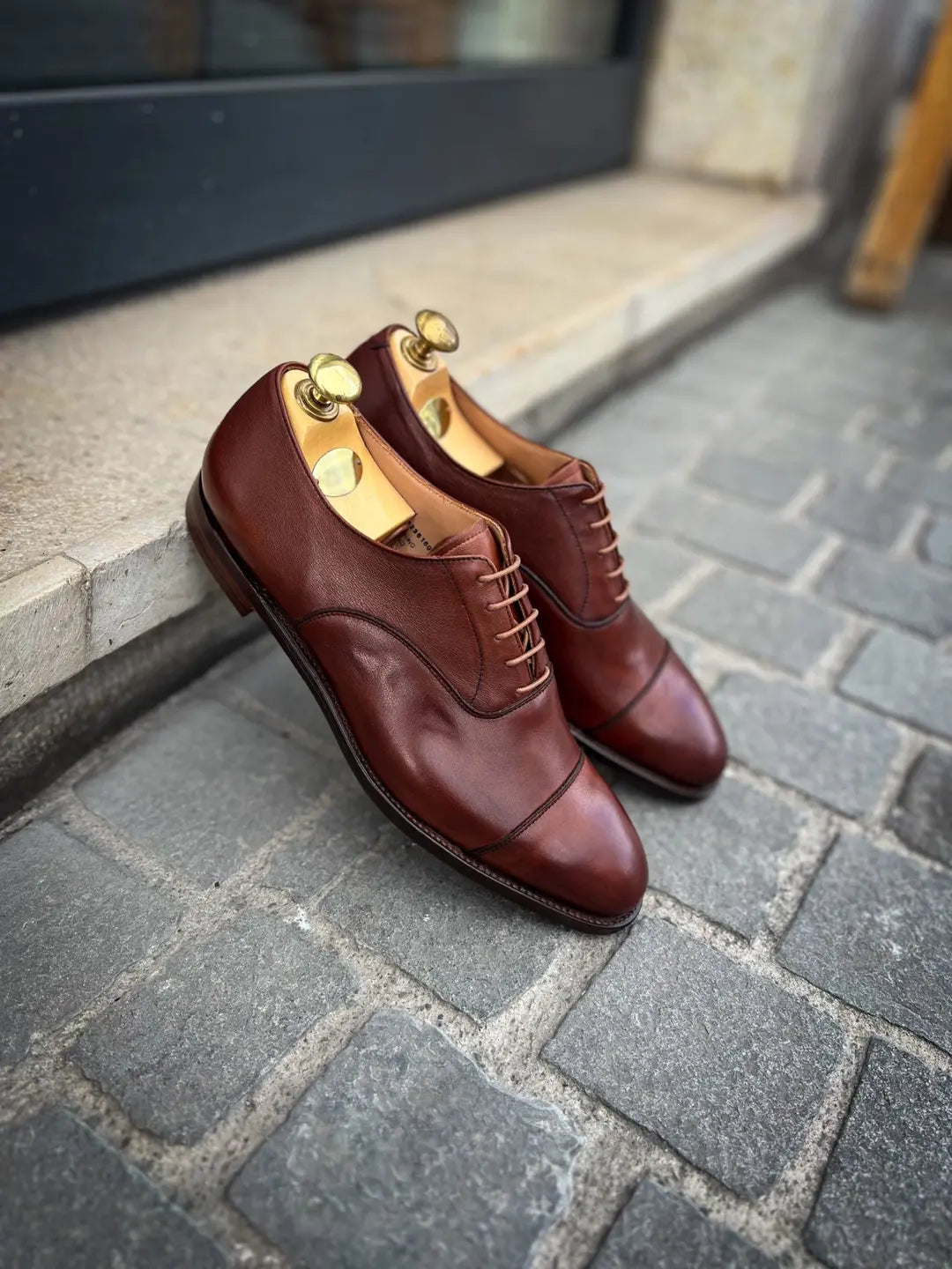 Crockett & Jones Lisson Chesnut Milled Calf Oxford
