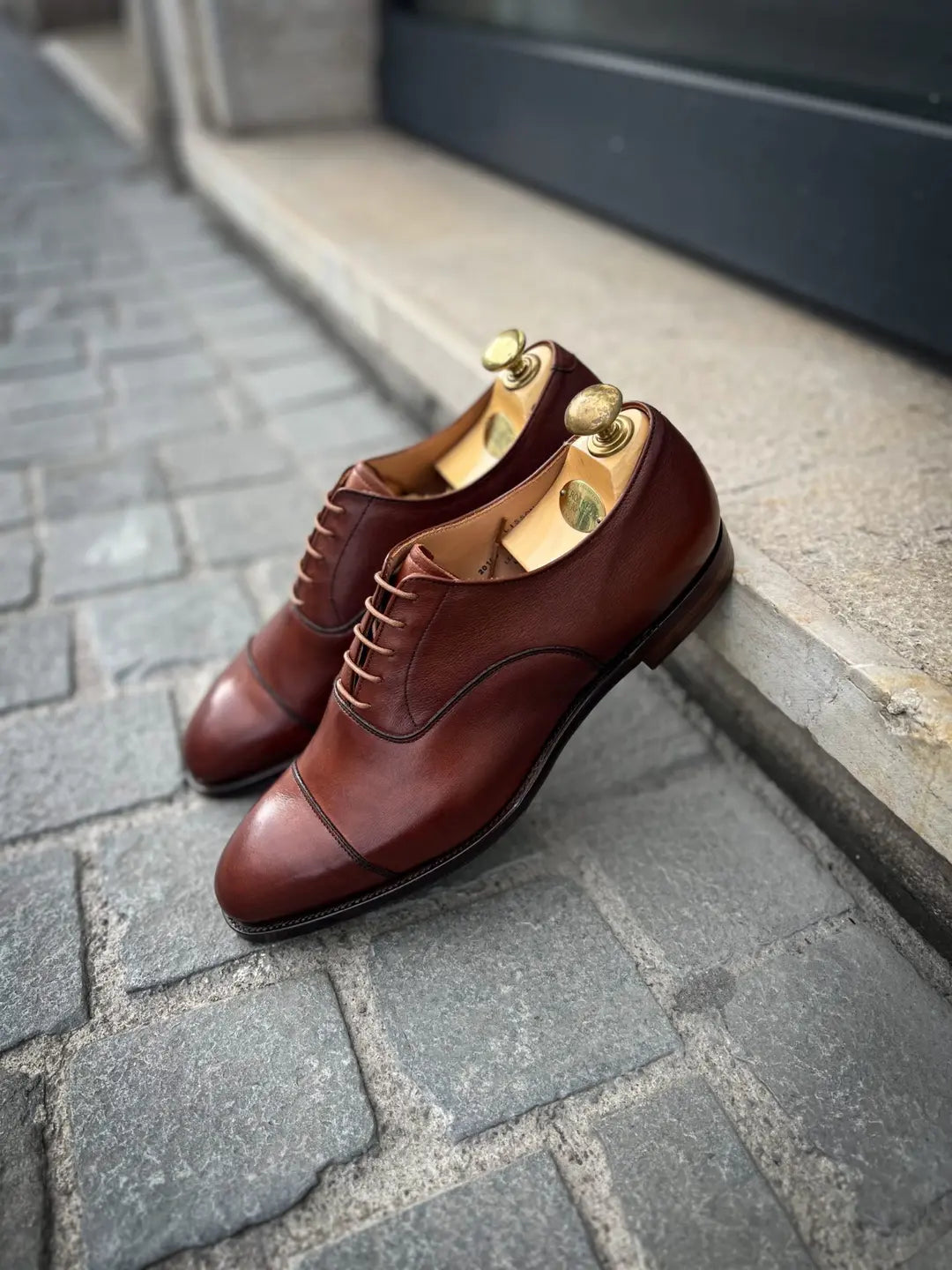 Crockett & Jones Lisson Chesnut Milled Calf Oxford, view 4