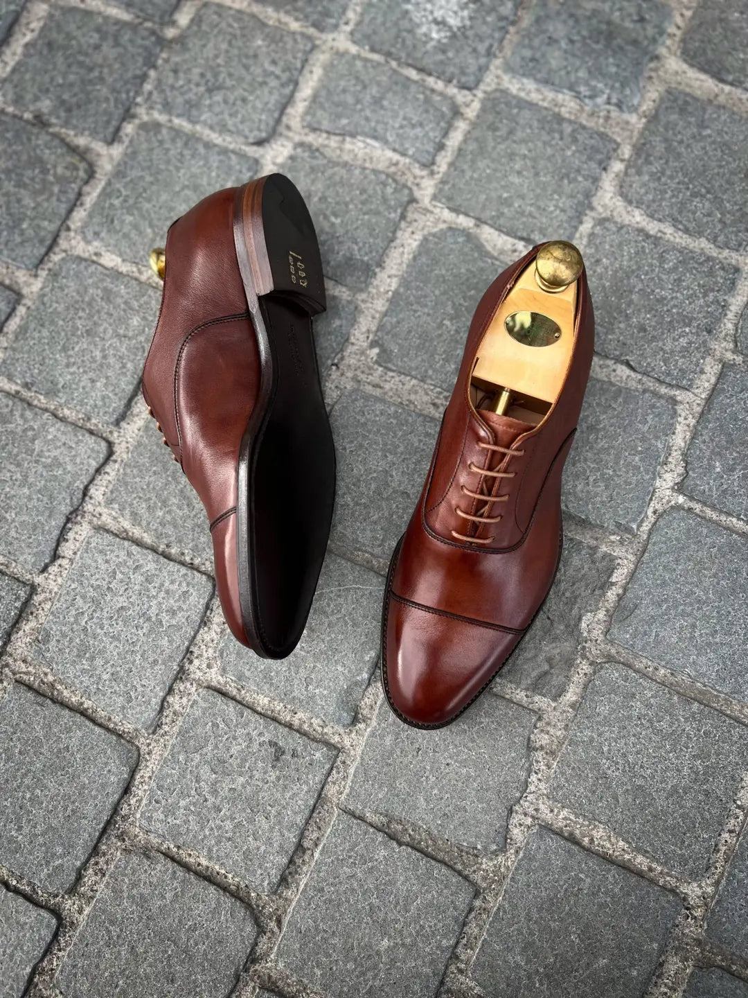 Crockett & Jones Lisson Chesnut Milled Calf Oxford, view 2