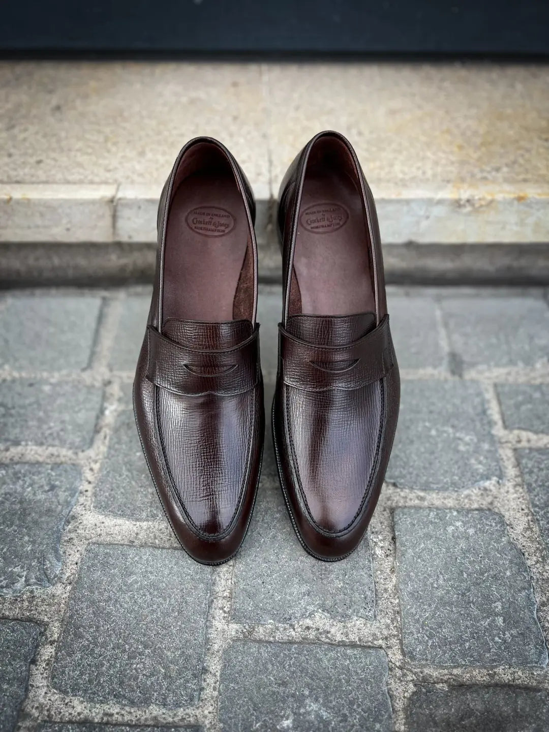 Crockett & Jones Cadogan Penny Loafer in Scotch grain leather, view 5