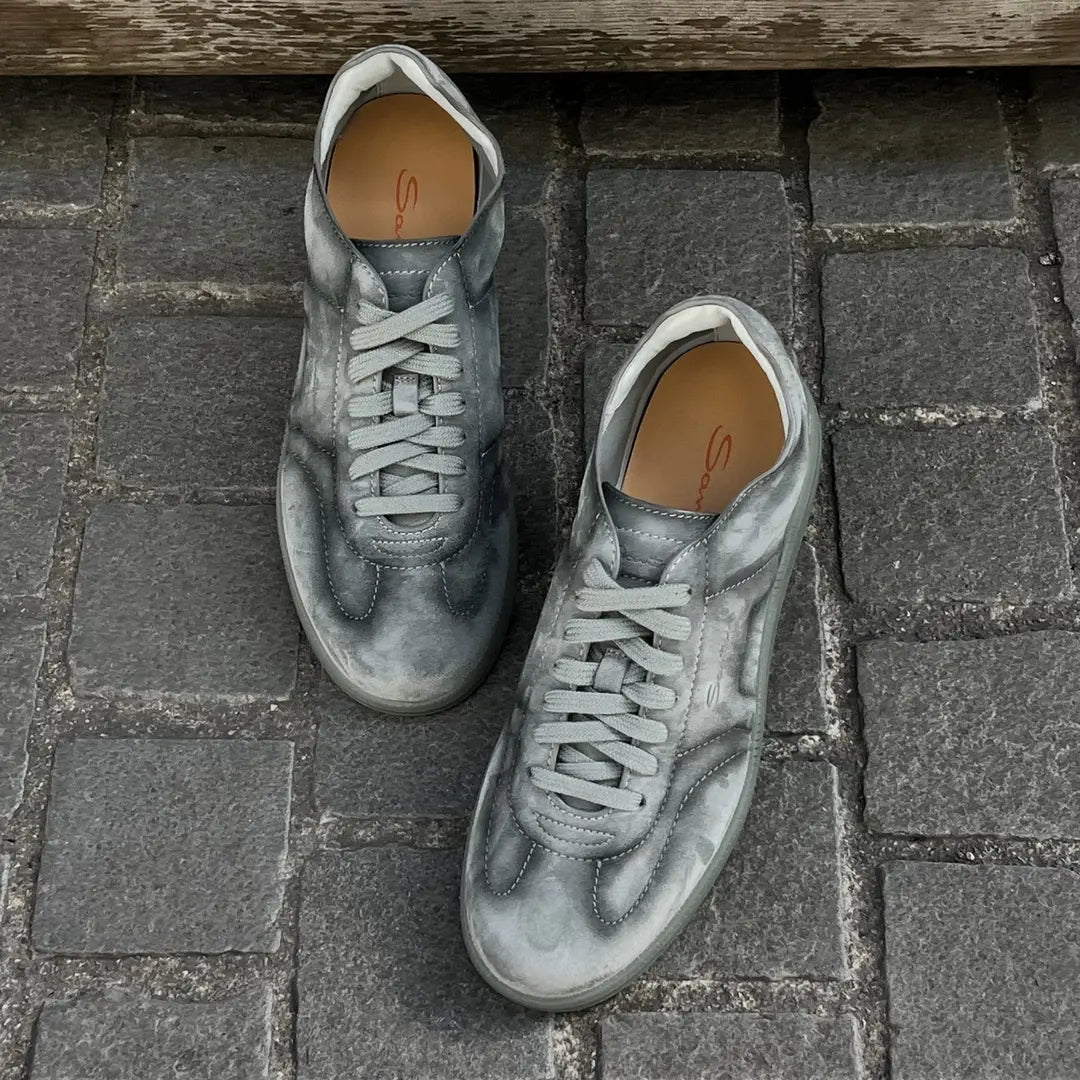 Santoni Tennis Grey Suede, view 4