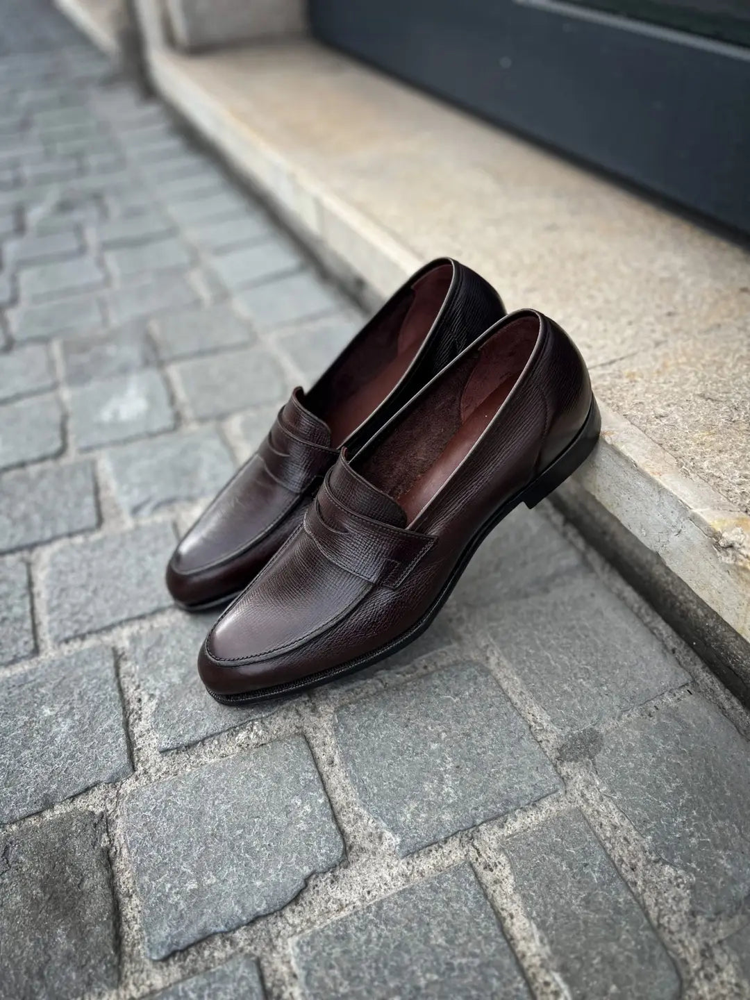 Crockett & Jones Cadogan Penny Loafer in Scotch grain leather, view 4