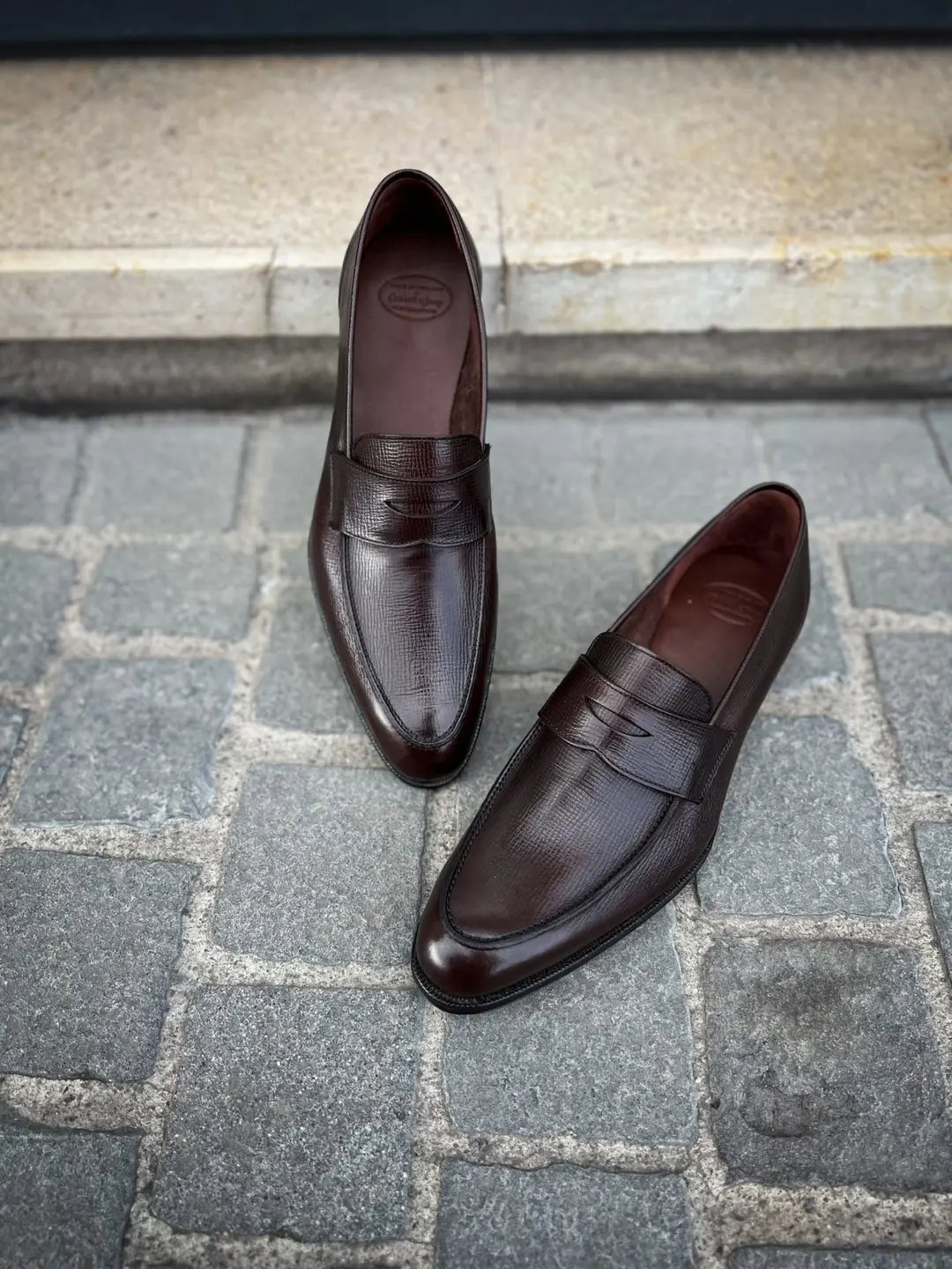 Crockett & Jones Cadogan Penny Loafer in Scotch grain leather, view 3
