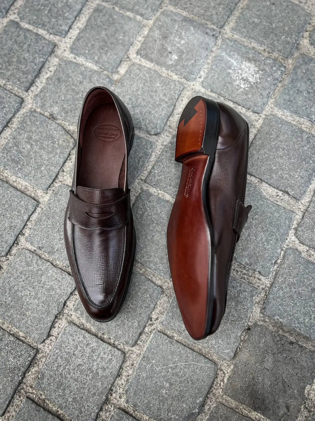 Crockett & Jones Cadogan Penny Loafer in Scotch grain leather, view 2
