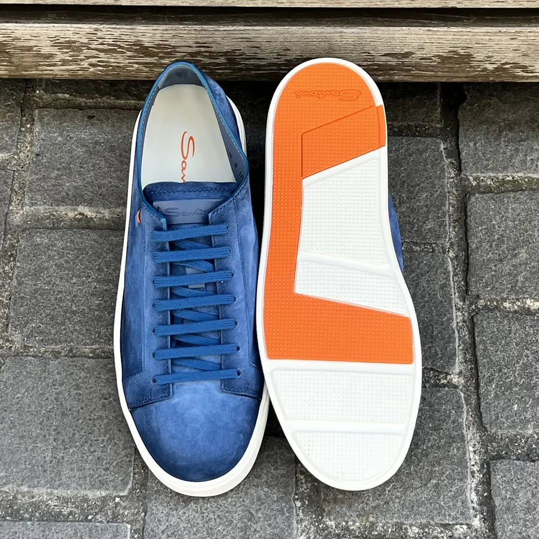 Santoni Unlined Suede Trainers, view 2